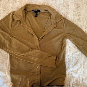 Tan Button-Up Top